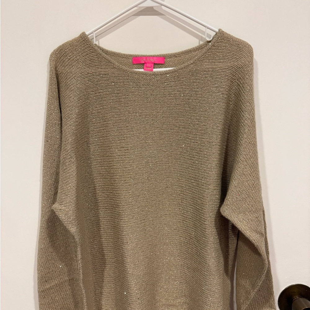 Lilly Pulitzer Shimmering Gold Sequin Sweater